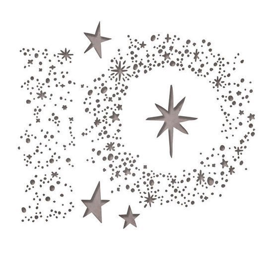 Levně SIZZIX Thinlits vyřezávací kovové šablony - zasnežené hvězdy 6 ks
