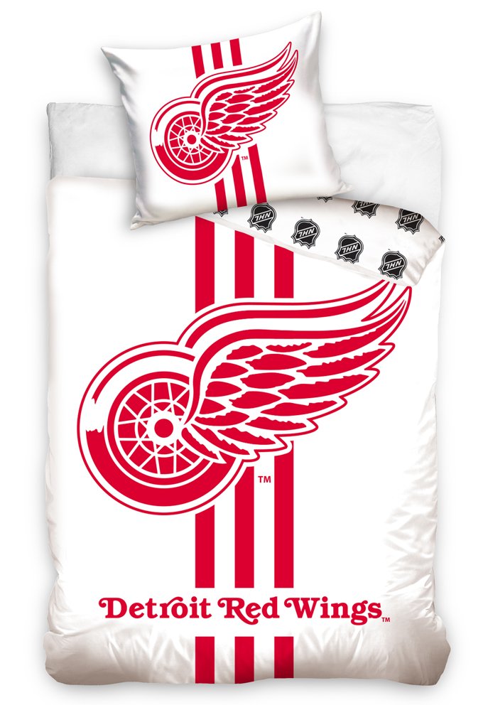 Levně Hokejové povlečení NHL Detroit Red Wings White