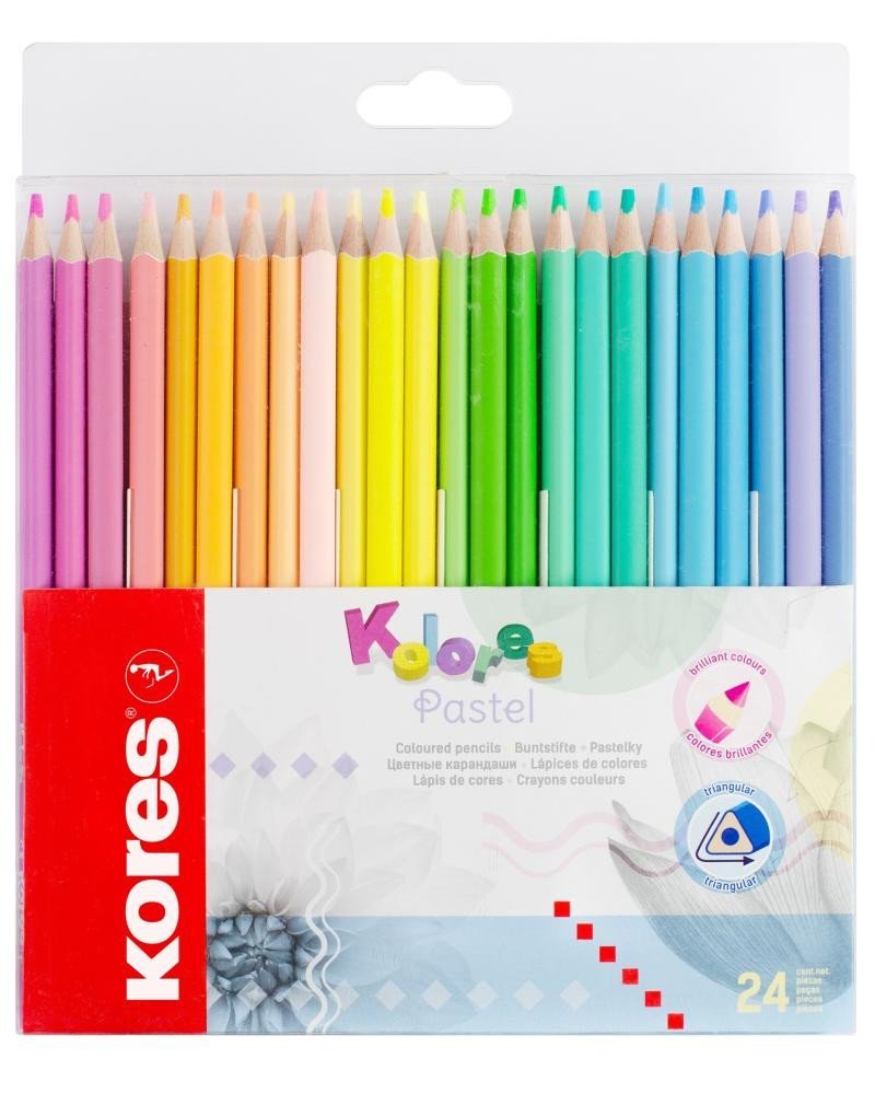 Levně Kores Kolores Pastel trojhranné pastelky 24 barev