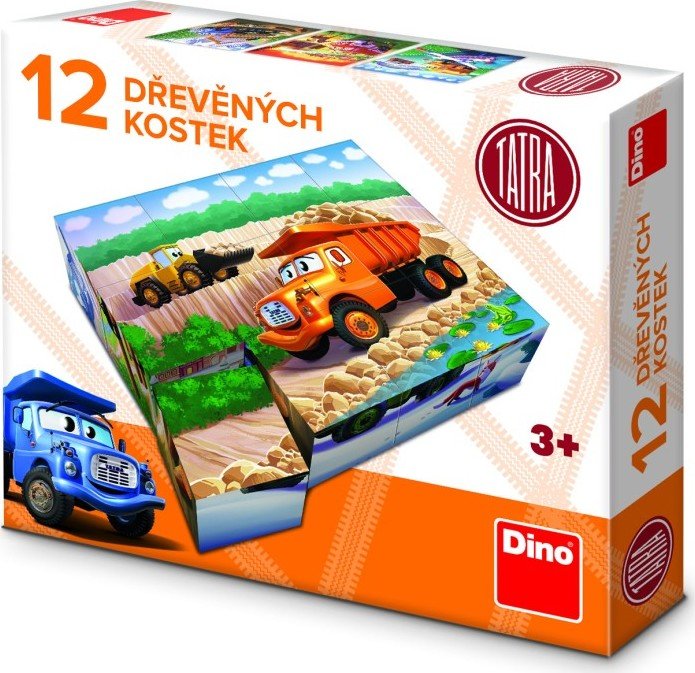 Tatra - Dřevěné kostky 12 ks - Dino