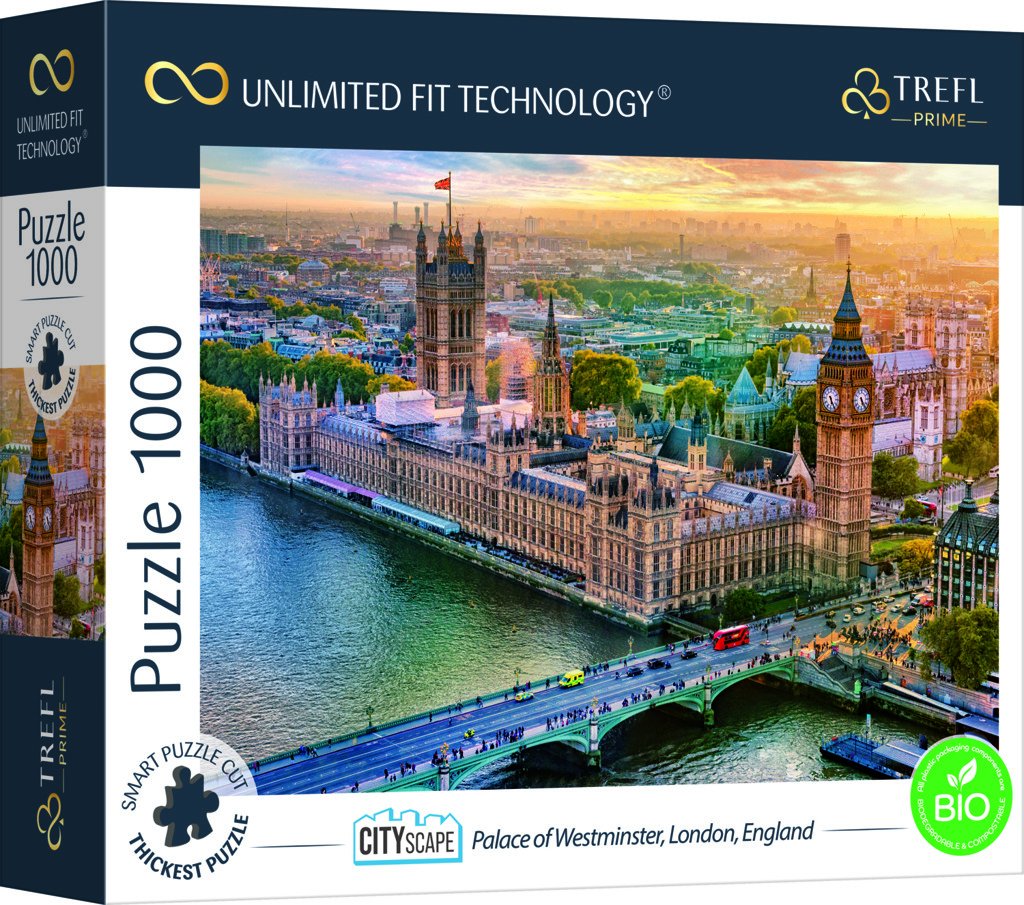 Puzzle prémiové Westminster Londýn Anglie 1000 dílků - Trefl