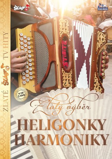 Levně Šlágr hit - Zlatý výběr -Heligonky, harmoniky - 4 CD + 2 DVD