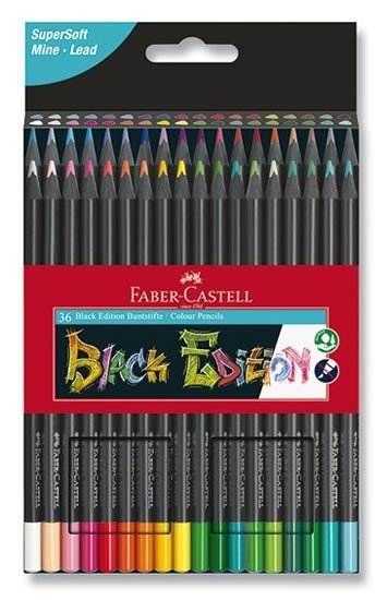 Levně Faber - Castell Pastelky trojhranné Black Edition 36 ks