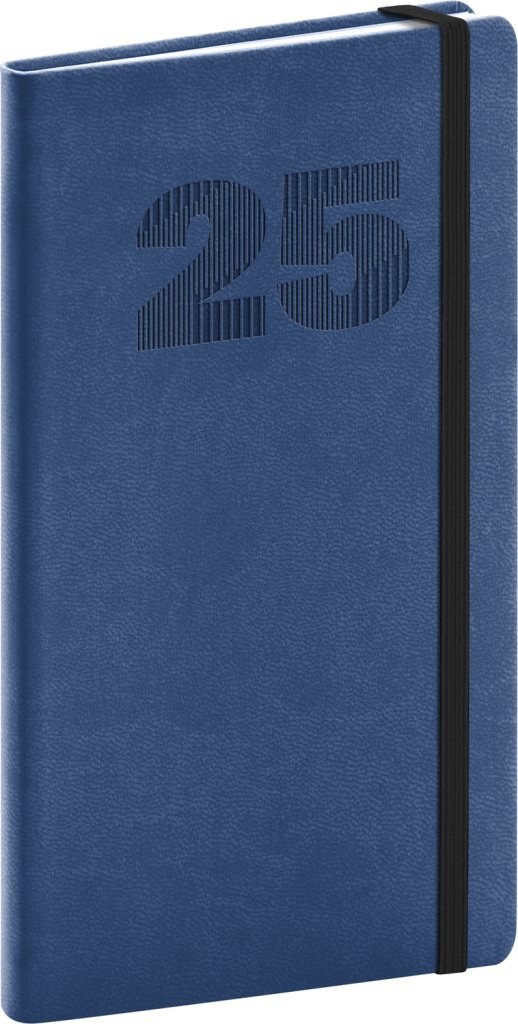 Levně Diář 2025: Vivella Top - modrý, kapesní, 9 × 15,5 cm