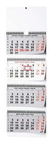Čtyřměsíční kalendář 2025 skládaný - nástěnný kalendář