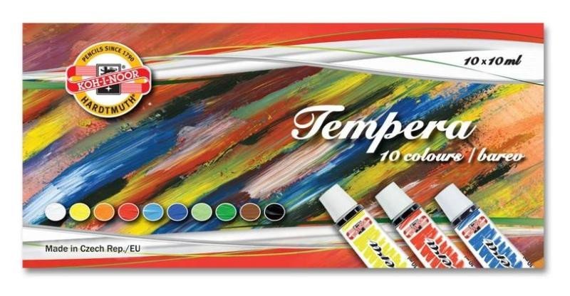 Levně Koh-i-noor barvy temperové/tempery sada 10 x10ml