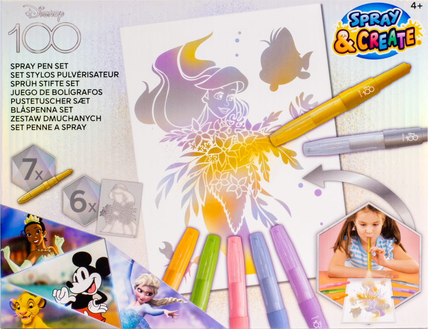 Levně Malování s foukacími fixami Disney 100 Princezny - Alltoys Canenco