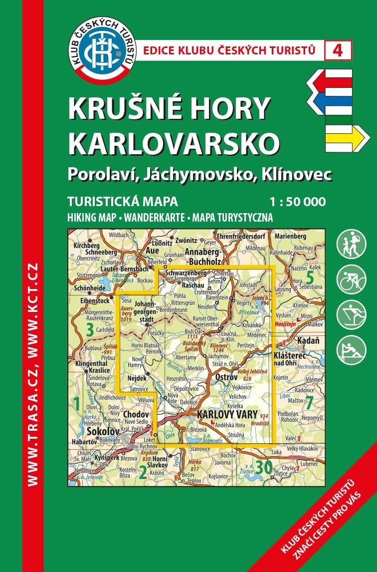 Levně KČT 4 Krušné hory-Karlovarsko 1:50 000 / turistická mapa