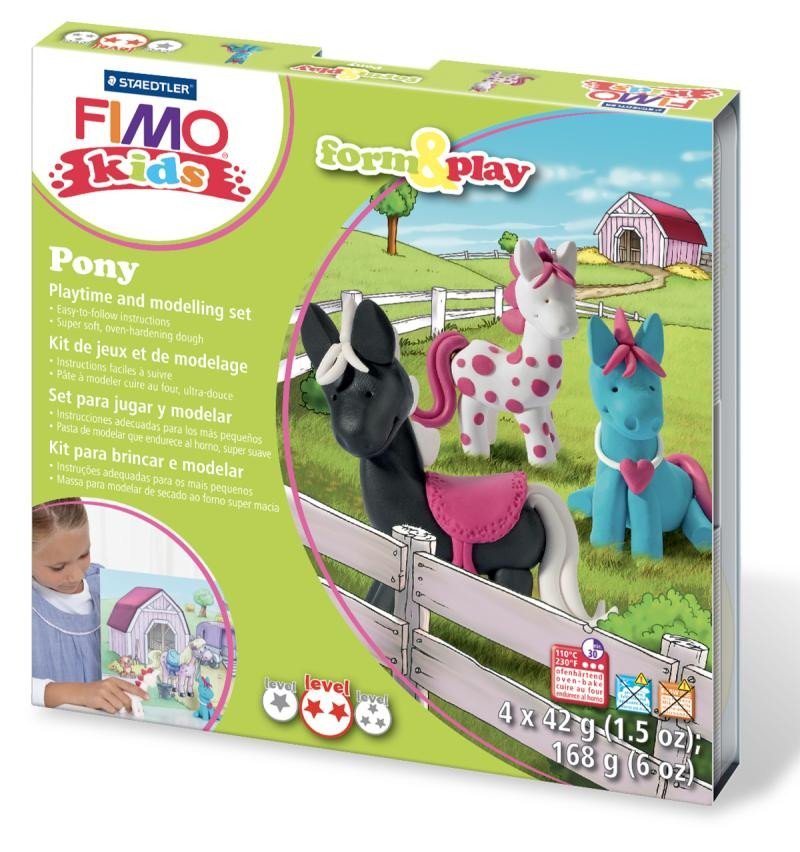 FIMO sada kids Form &amp; Play - Poníci