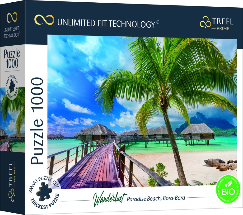 Levně Puzzle prémiové Paradise Beach Bora-Bora 1000 dílků - Trefl