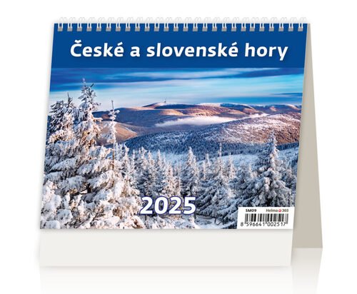 Levně České a slovenské hory 2025 - stolní kalendář