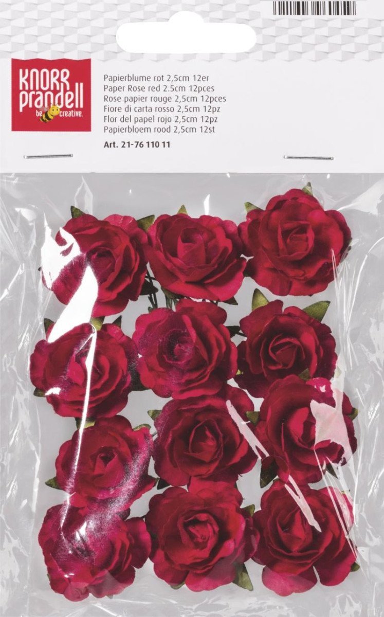 Levně Knorr Prandell Papírové květiny - červené 12 ks