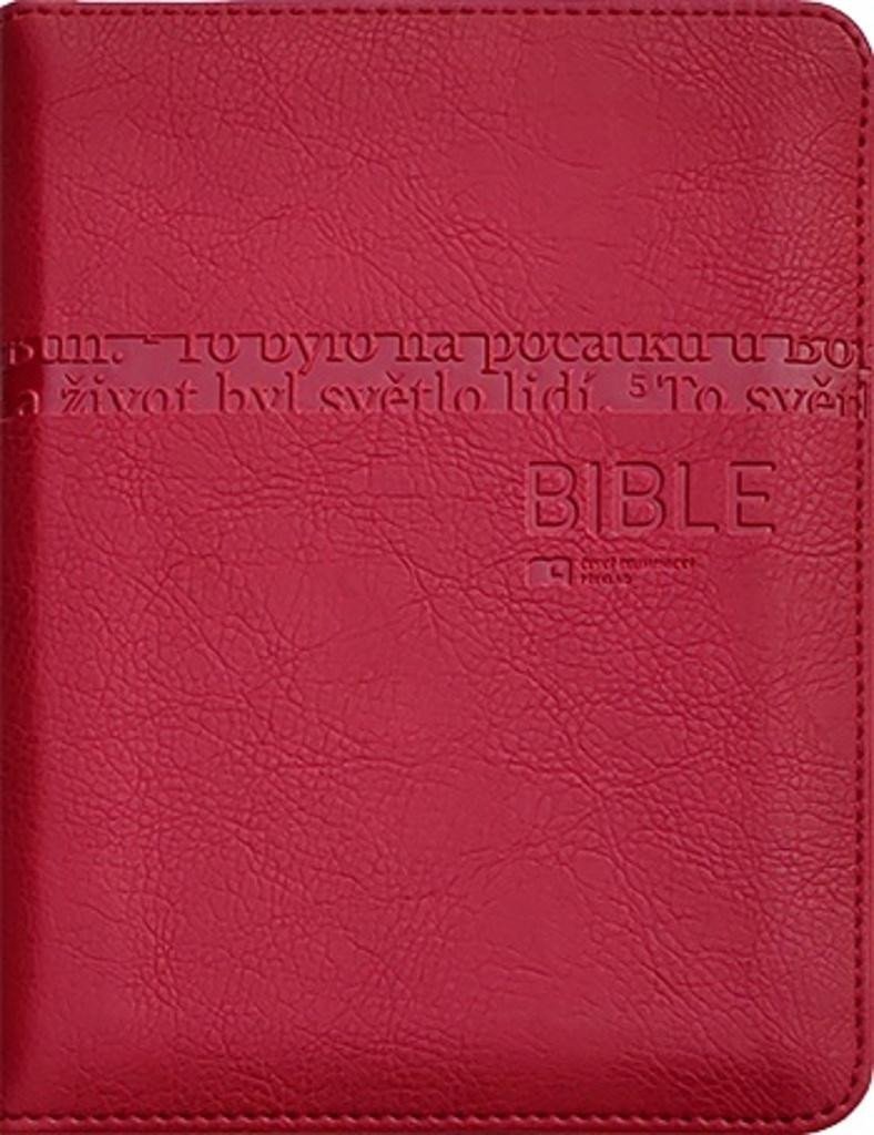 Levně Bible (imitace kůže červená, zip)
