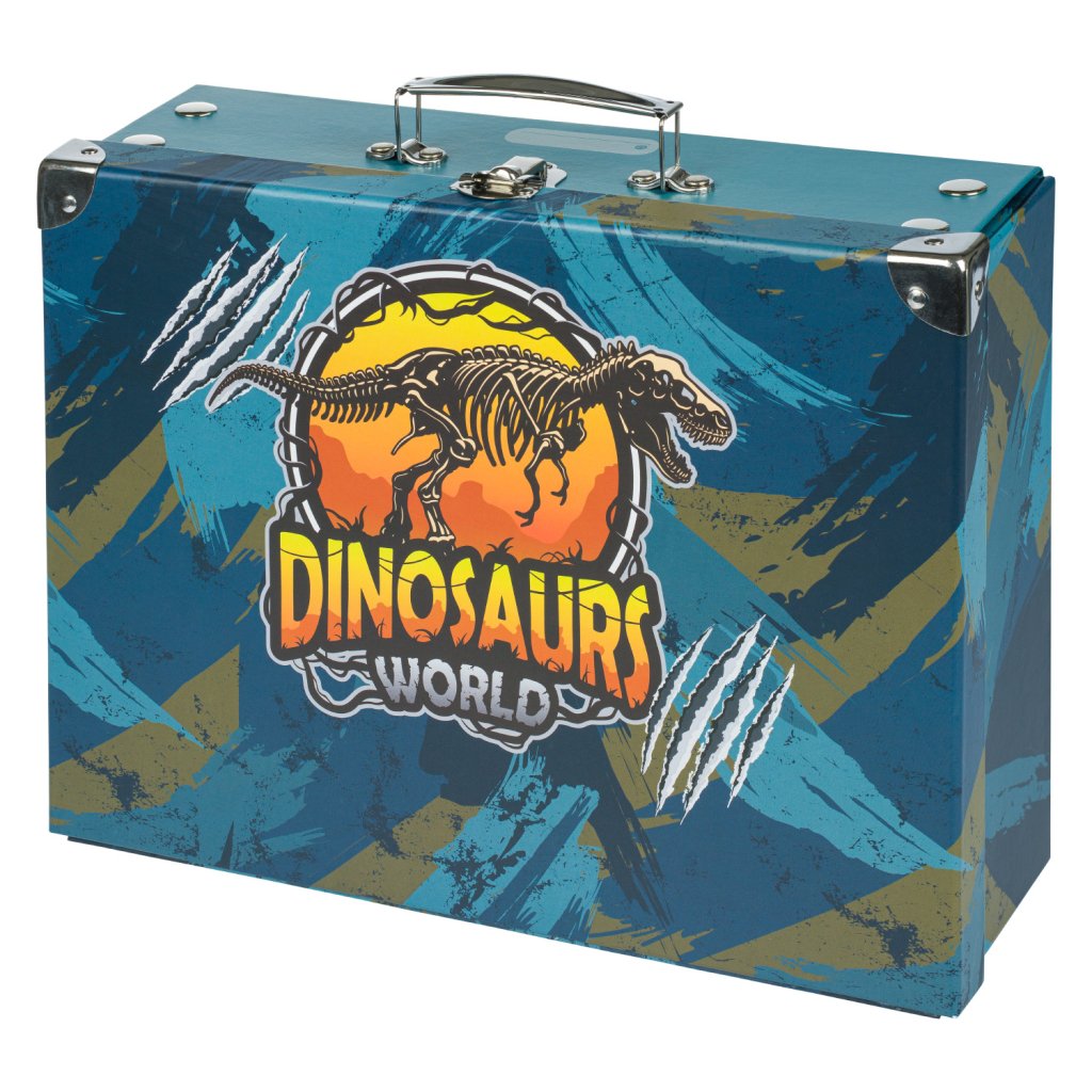 Levně BAAGL Skládací školní kufřík - Dinosaurs World s kováním