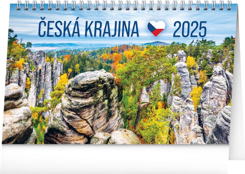 NOTIQUE Stolní kalendář Česká krajina 2025, 23,1 x 14,5 cm
