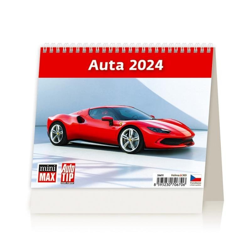 Levně Kalendář stolní 2024 - MiniMax Auta