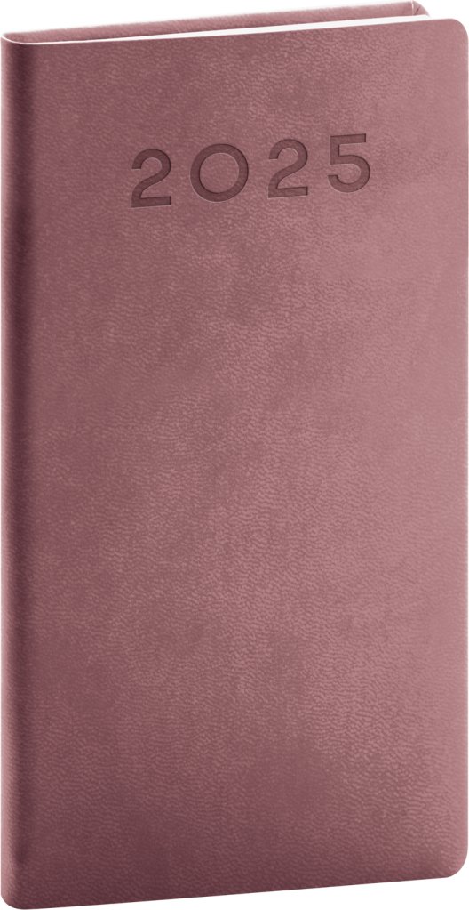 Diář 2025: Aprint Neo - růžový, kapesní, 9 × 15,5 cm