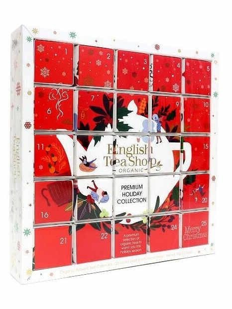 Levně English Tea Shop Čaj Adventní kalendář bio Puzzle/červený, 48 g, 25 ks