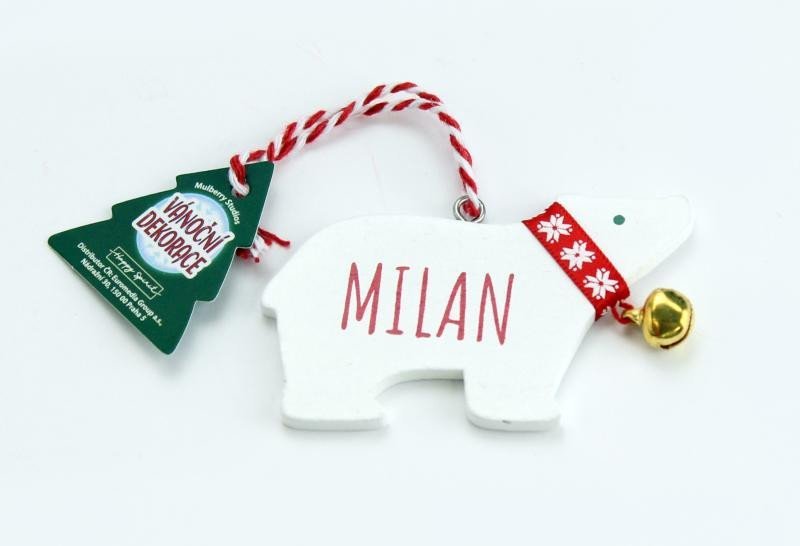 Levně Vánoční dekorace lední medvěd MILAN
