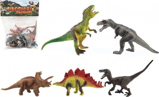 Levně Dinosaurus plast 15-18cm 5ks v sáčku