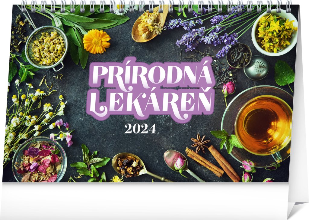 Levně Stolový kalendár Prírodná lekáreň 2024, 23,1 × 14,5 cm