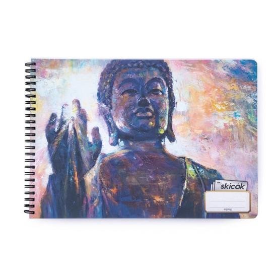 Levně Skicák A4 (50 listů, 190g) - Buddha