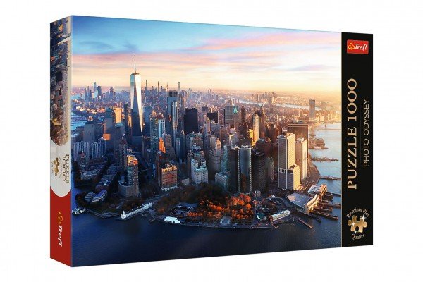 Levně Puzzle Premium Plus - Photo Odyssey: Manhattan, New York 1000 dílků 68,3x48cm v krabici 40x27x6cm