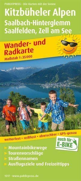 Levně Kitzbühelské Alpy, Saalbach-Hinterglemm, Saalfelden-Zell am See 1:35 000 / turistická a cykloturistická mapa