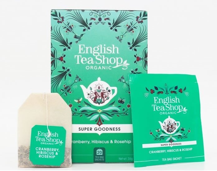 Levně English Tea Shop Čaj Brusinka, ibišek, šípek, 20 sáčků