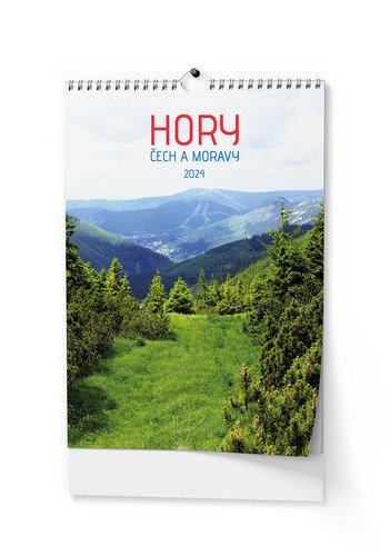 Levně Hory Čech a Moravy 2024 - nástěnný kalendář