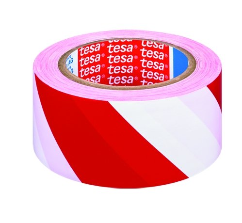 Levně tesa značkovací páska pro trvalé značení, 33 m x 50 mm, PVC, červená/bílá