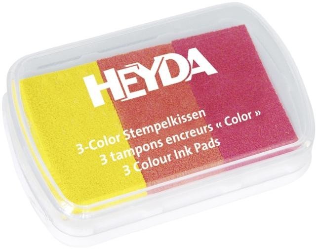 Levně HEYDA Razítkovací polštářek - mix žlutý, oranžový, červený
