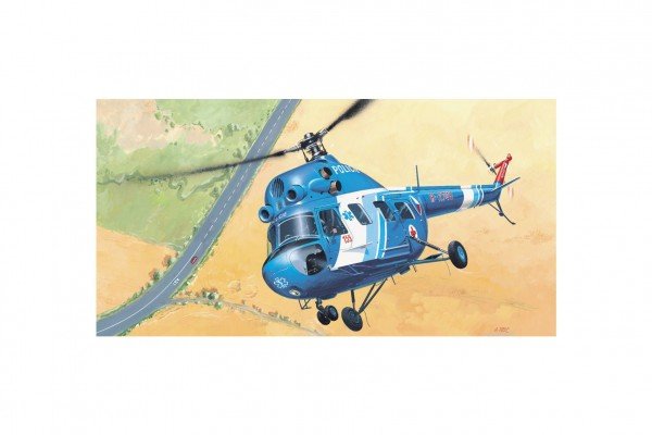 Levně Model Kliklak Vrtulník Mil Mi 2 - Policie 27,6x30cm v krabici 34x19x5,5cm