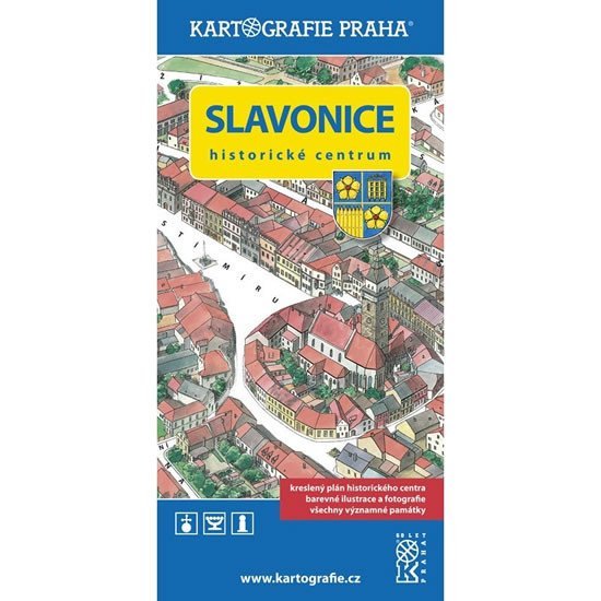 Levně Slavonice - Historické centrum/Kreslený plán města