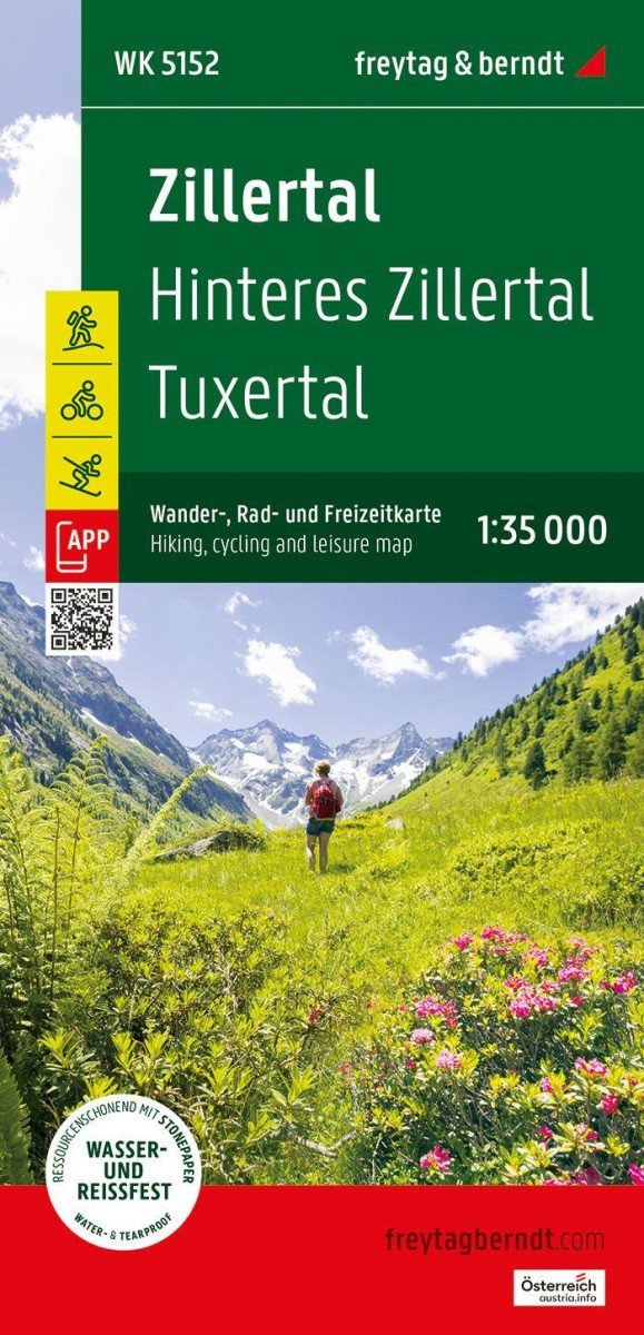 Levně Zillertal 1:35 000 / turistická, cyklistická a rekreační mapa