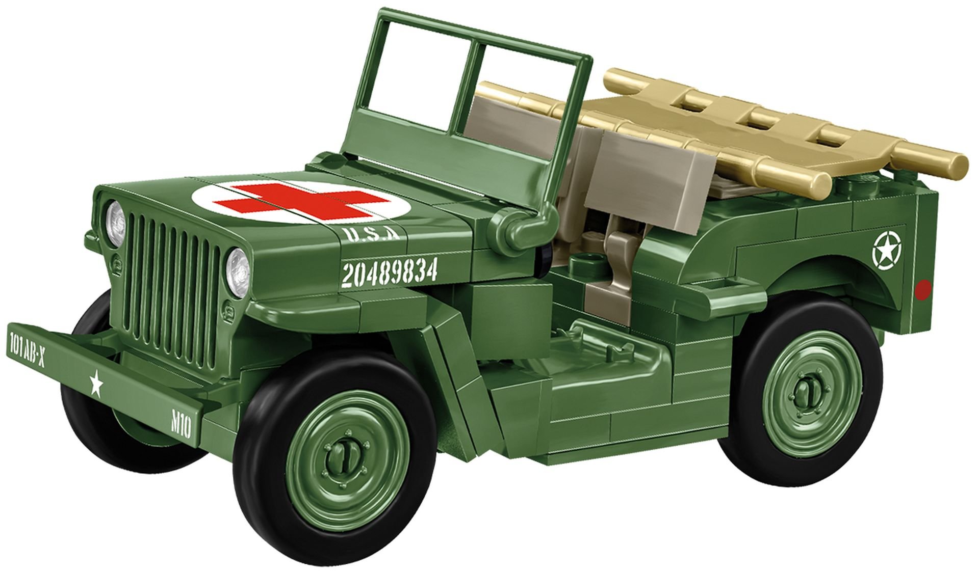 Levně COBI 2295 II WW Sanitka Willys MB D-DAY, 1:35, 130 k, 1 f