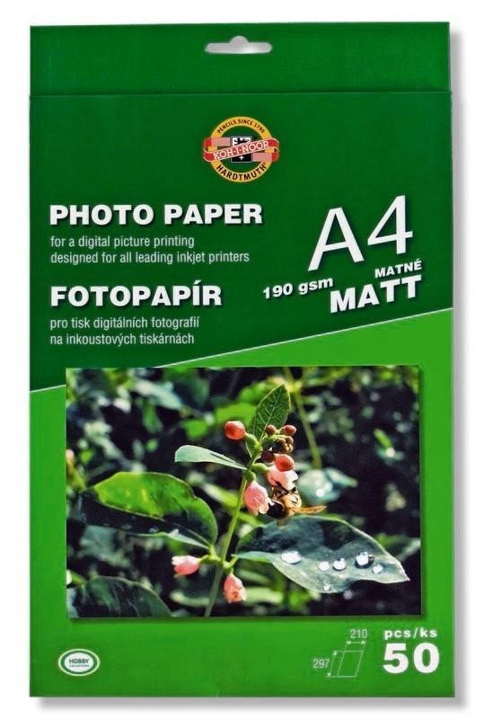 Levně Koh-i-noor fotopapír A4 matný 190g 50 ks