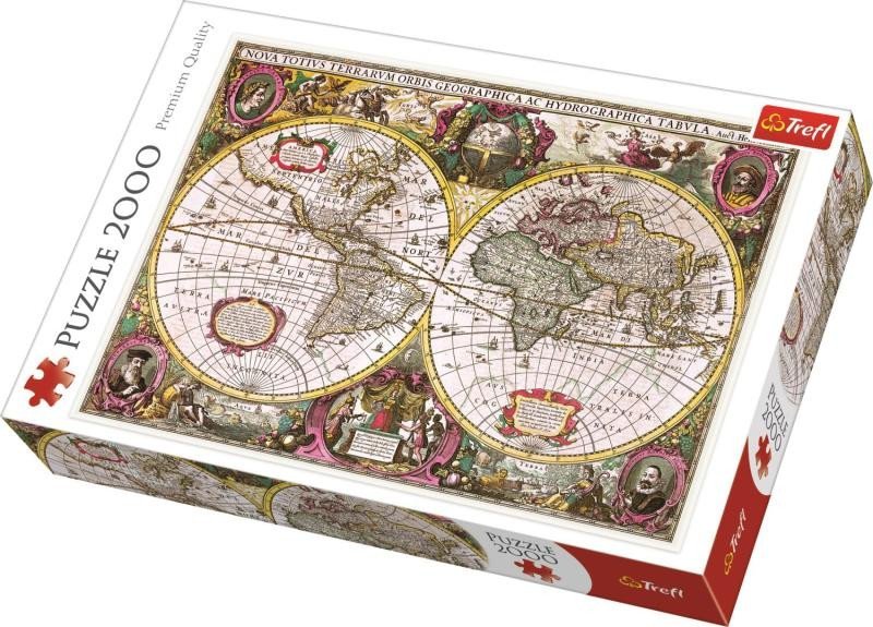 Levně Trefl Puzzle Historická mapa světa r. 1630 / 2000 dílků