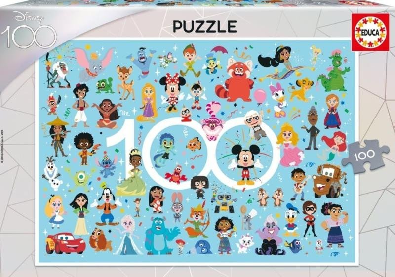 Levně Puzzle Disney 100 let výročí - Postavy 100 dílků