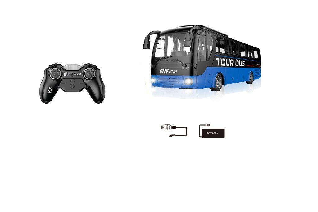 RC Autobus na dálkové ovládání modrý - Alltoys