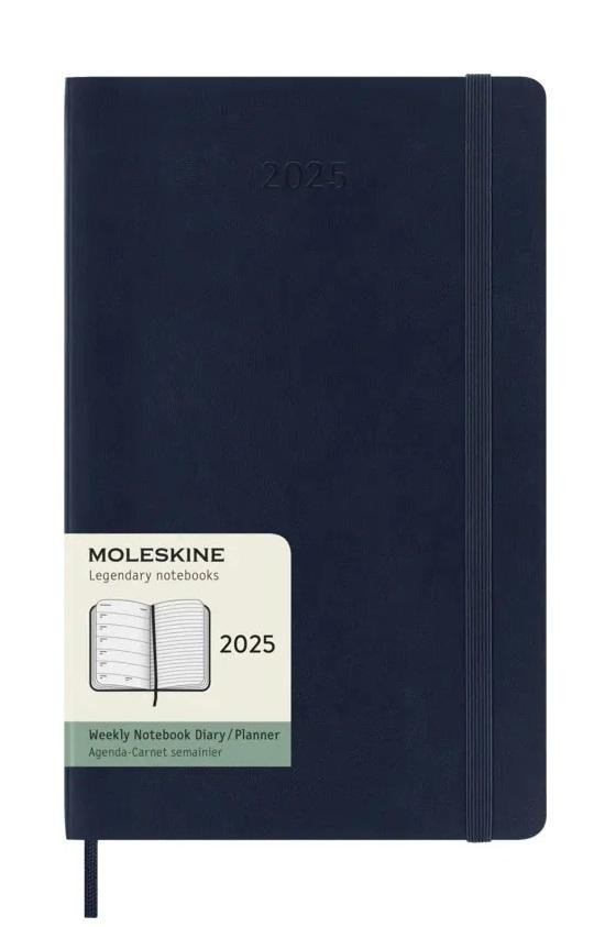 Levně Moleskine Plánovací zápisník 2025 modrý L, měkký