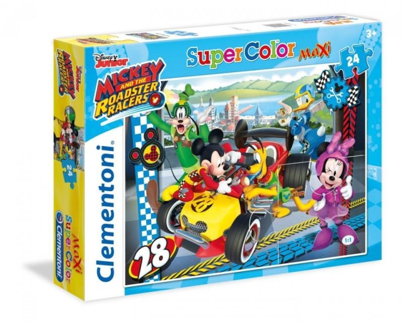 Levně Clementoni Puzzle Maxi Mickey závodník / 24 dílků - Clementoni