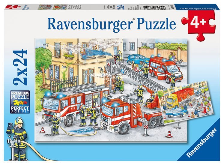 Levně Puzzle Hasiči/2x24 dílků