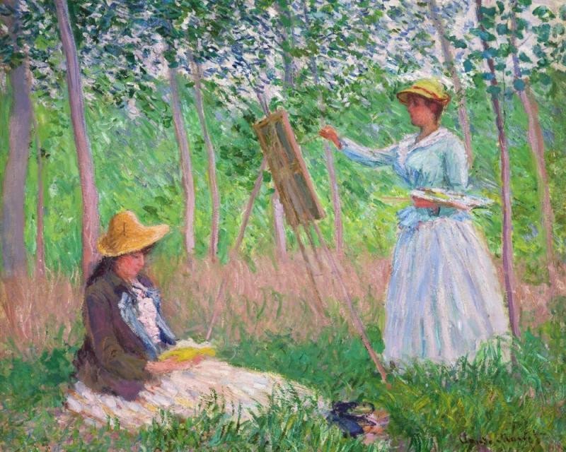 Levně Sada pro křížkové vyšívání - Monet: V lese u Giverny 32 x 40 cm