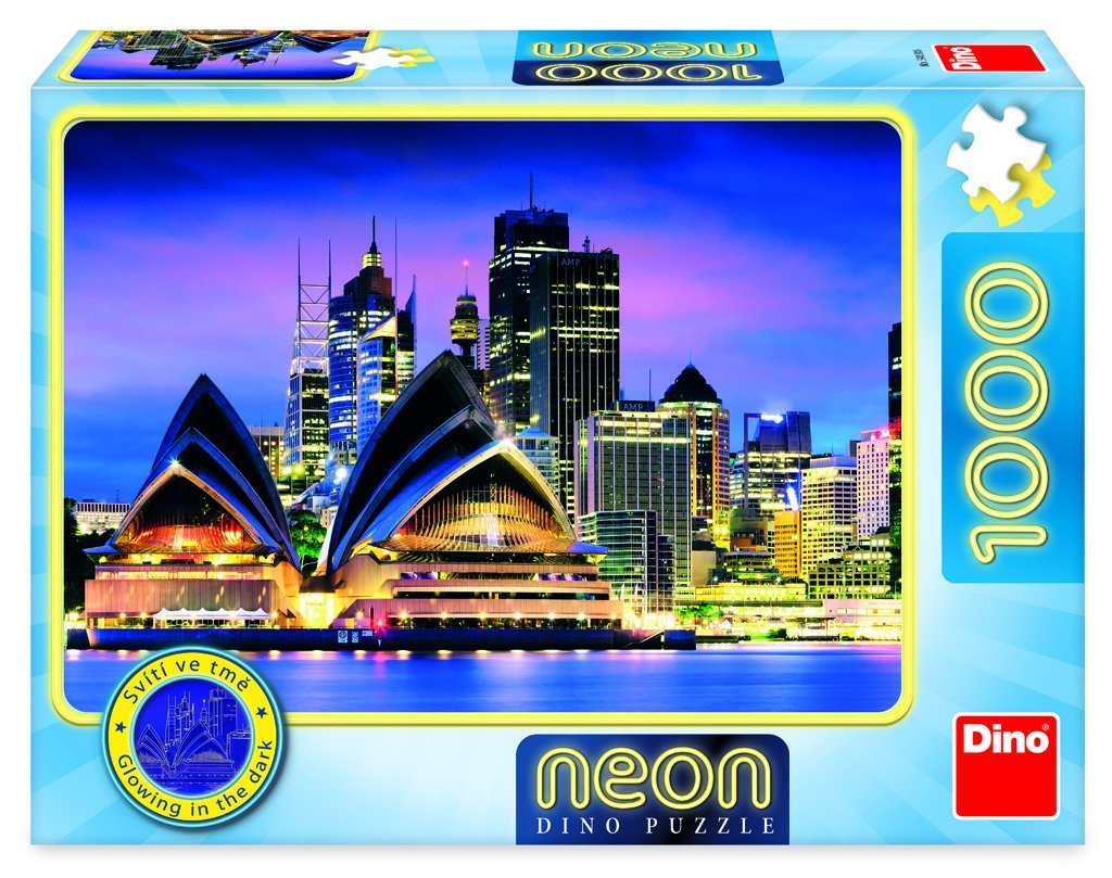 Levně Puzzle Opera v Sydney NEON 1000 svítících dílků - Dino