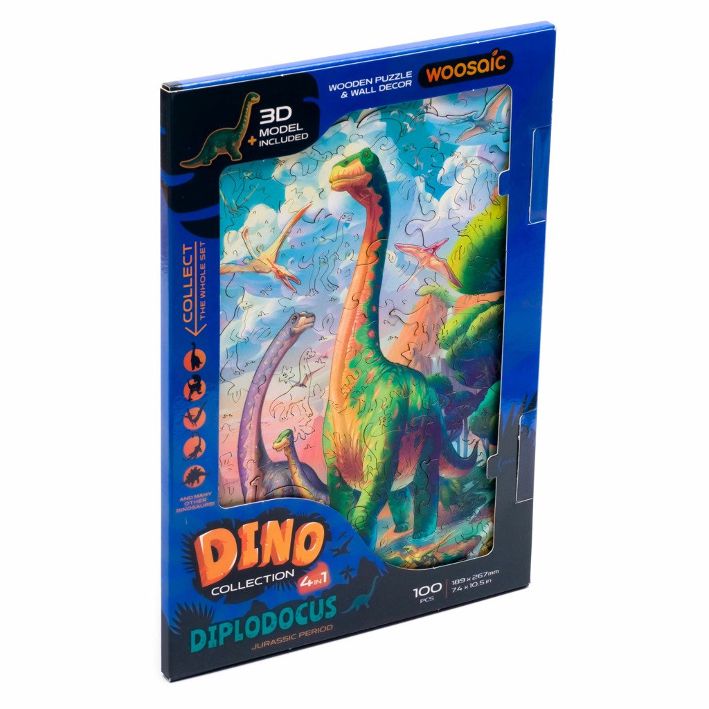 Unidragon dřevěné puzzle Dinosaurus - Diplodocus - EPEE Unidragon