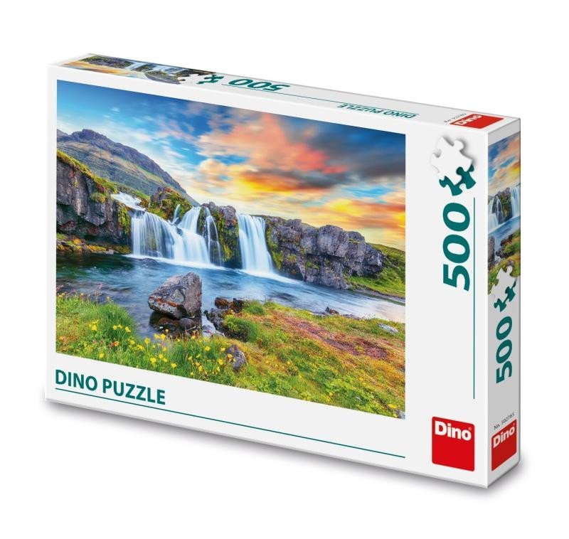 Levně Puzzle Islandský vodopád 500 dílků