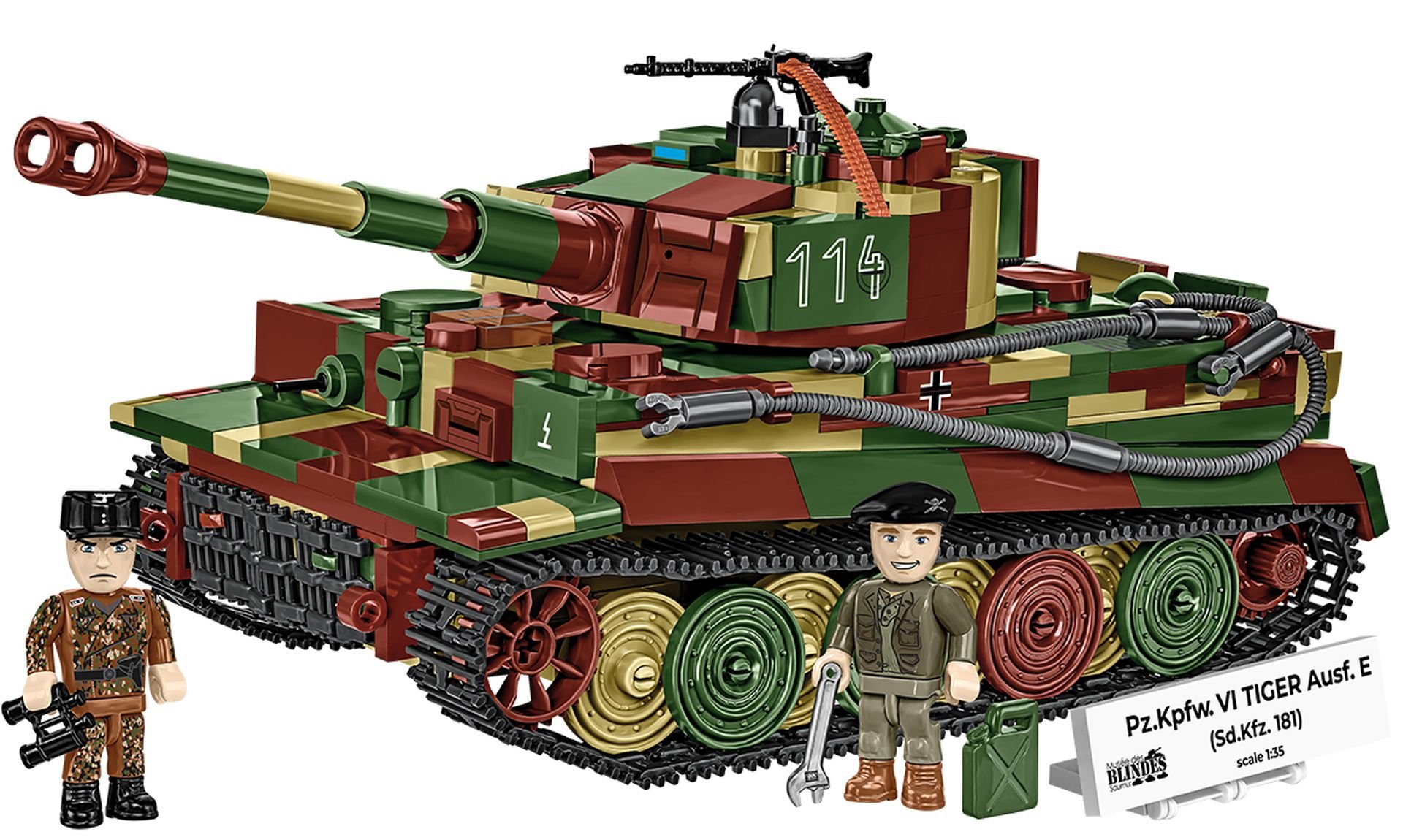 Levně COBI 3124 II WW PzKpfw VI Tiger Ausf E, 2v1, 1:35, 862 k, 2 f