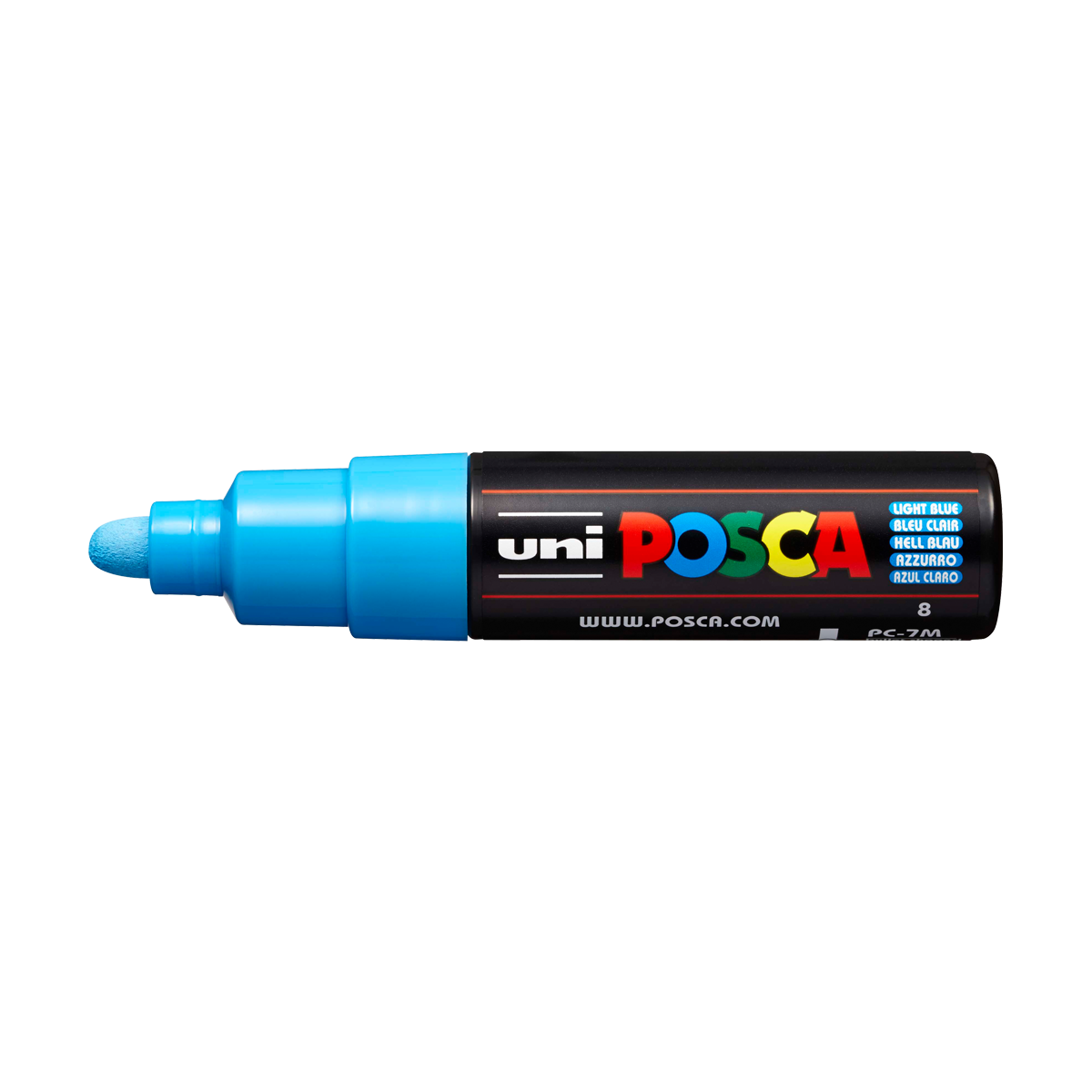 Posca popisovač PC-7M, 4,5 - 5,5 mm, světle modrá (8)