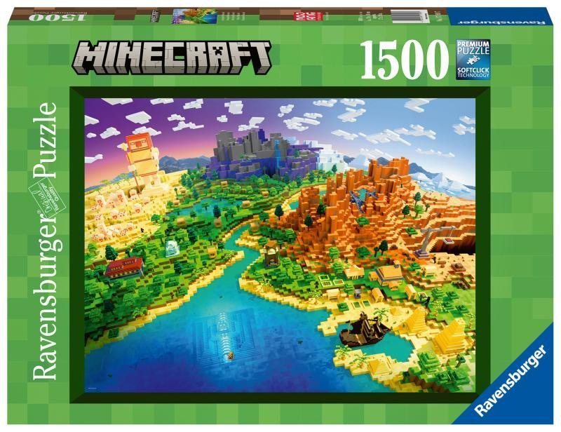 Levně Ravensburger Puzzle Minecraft - Svět Minecraftu 1500 dílků